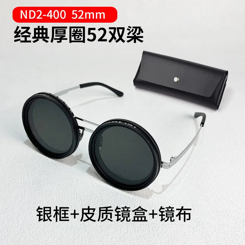 9-level ND2-400 adjustable dimming glasses fishing sunglasses UV anti UV polarized sunglasses ND filter With Glasse Case Set