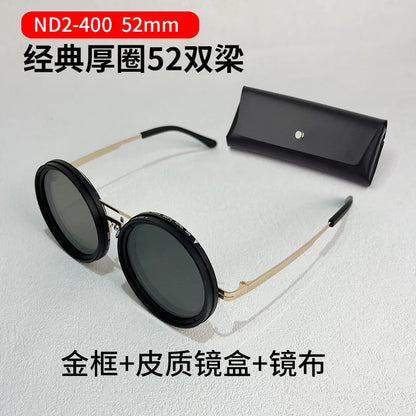 9-level ND2-400 adjustable dimming glasses fishing sunglasses UV anti UV polarized sunglasses ND filter With Glasse Case Set